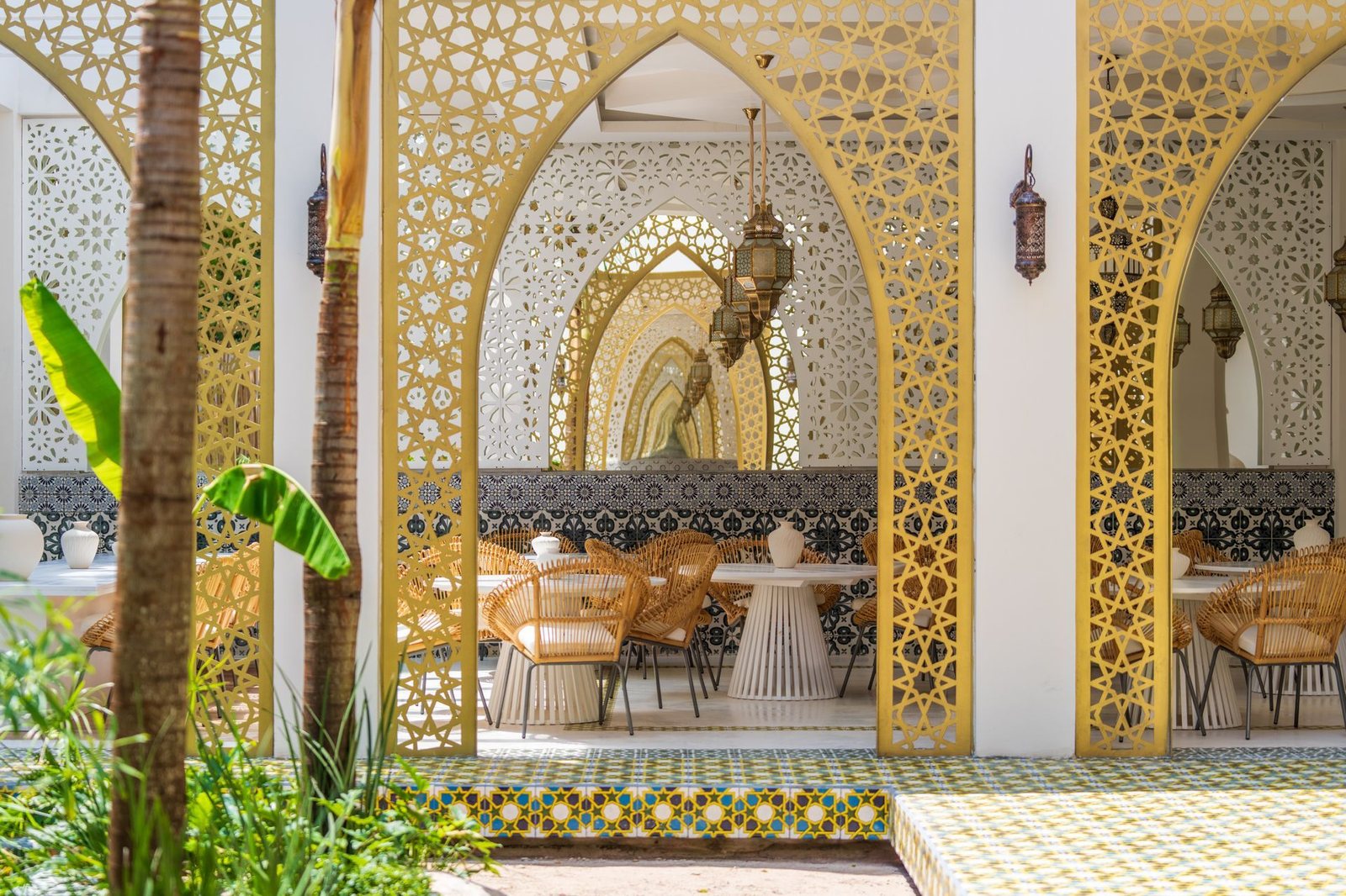 A restaurant room